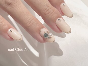 ネイルクルーノーヴル(nail Clou Noble)/ラメフレンチ