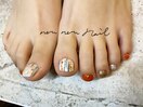 orange design foot