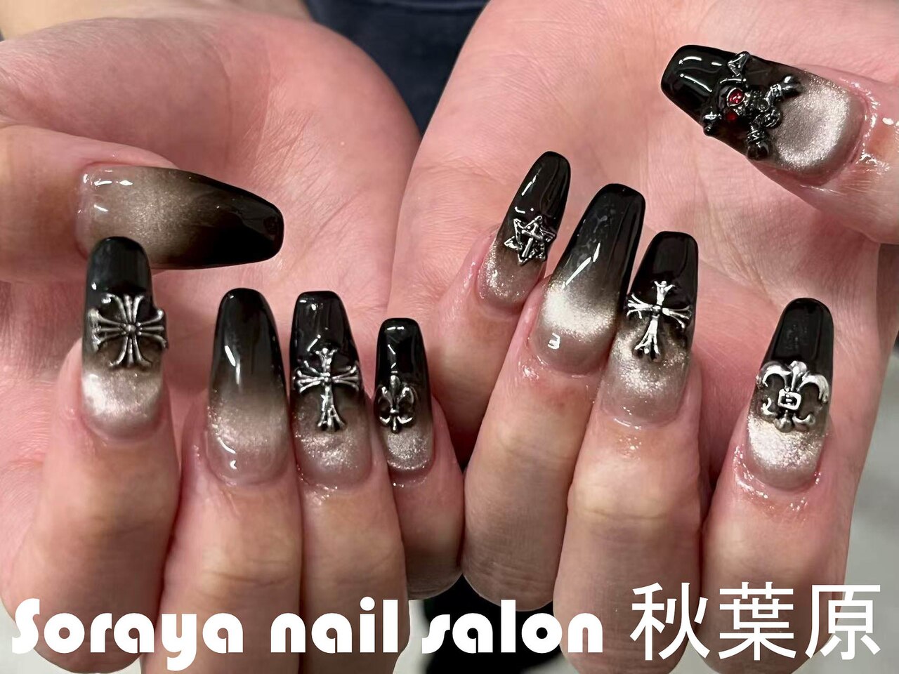 商品説明必読!!りぼんネイルパーツ❤︎黒 お 手頃 価格