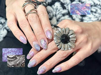 ヌル ネイル 堀江(NURU NAIL HORIE)/ニュアンスネイルオーロラカラー