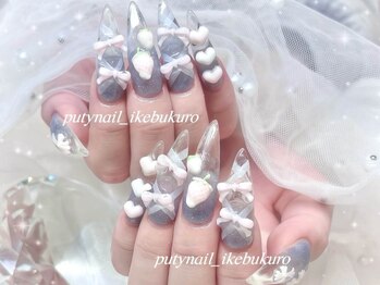 プティネイル 池袋(Puty Nail)/いちごリボン♪クリアネイル