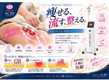 ボーテドアクリ 元町店(Beaute de ACRI)の写真/引き締まった理想のボディラインへ導くラジオ波ケア♪健やかな毎日をサポートします◎