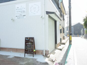 アオイ(Aoi)/棚尾小学校の石垣前