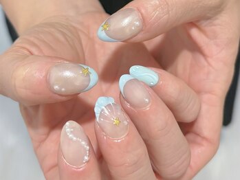 夏ネイル・フレンチ