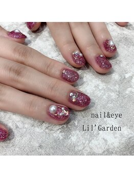 リルガーデン 新宿南口(Lil' Garden)/キラキラピンクラメ×ストーン