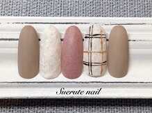 スエルテ ネイルサロン 北千住店/サンドネイル×チェック ¥7000