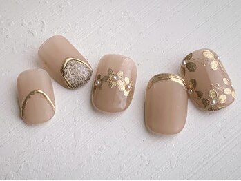 アトリエ ツメ(atelier TsuMe)/フラワーネイル/ミラーフラワー