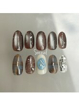 ソーネイル(Soo.nail)/11月定額ネイルアシメデザインA