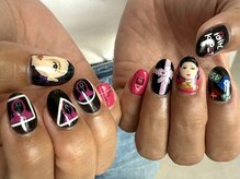 痛ネイル、手書きアート受け付けます！事前にお問い合わせを◎