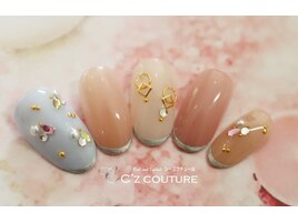 細フレンチ×スタッズアート
