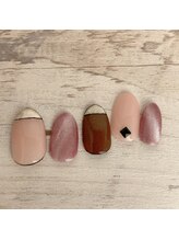 ネイルアンドまつ毛エクステ ルーナ イオン多摩平の森店/大人バレンタインネイル