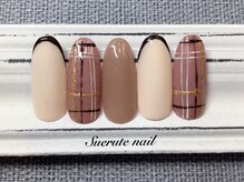 スエルテ ネイルサロン 北千住店/チョコピンクチェック　¥8000