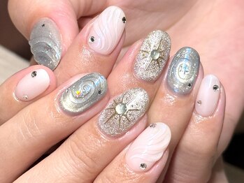 スワロンネイル 名古屋店(SWALLON NAIL)/ぷくぷくオーロラ