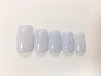 ワンカラージェルネイルショップ イオン新潟東店/ワンカラー　ラメブルー