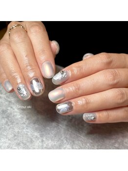 ニュアンス/ミラーネイル