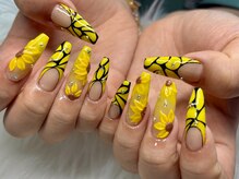マーメイドアートネイル 新横浜(Mermaid Art Nail)/ひまわりネイル