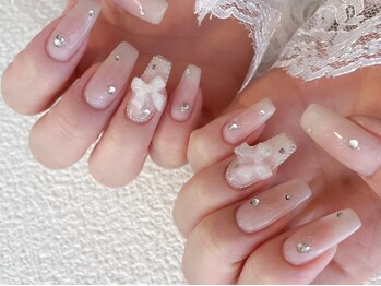 キキネイル 溝の口(kikinail)の写真/デザインランキング入賞◆春にもオススメ!ちゅるん♪ワンホンネイル¥8980＊透明感のある韓国風デザインも◎