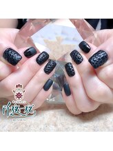 ネイルサロン 阡夜一夜/ブラッククロコダイルネイル