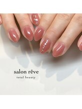 サロンリーベ(salon reve)/ピンク×縦シェルラメアート