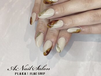 エーネイルサロン プラーカ本店(A-Nail Salon)/22/9/17　べっ甲ネイル