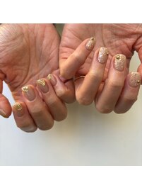 ラメニュアンスネイル！