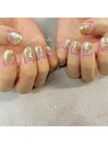 ゴールドニュアンスフレンチ