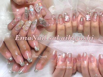 エマネイル プラス キハクヤ 堺東店(EmaNail+KIHAKUYA)/ワンホンデザイン