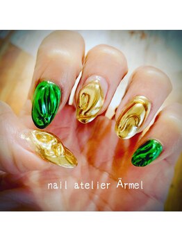 ネイルアトリエ エルメル(nail atelier Armel)/メタリックミラー