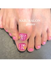 ネイルサロン グリッター(NAIL SALON glitter)/フットニュアンスネイル