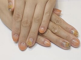 春夏☆ひまわりアートネイル