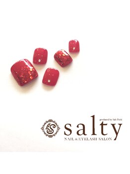 ネイルアンドアイラッシュサロン ソルティ 寺田町(salty)/フットジェル／アート10本コース