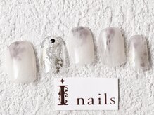 アイネイルズ 梅田店(I nails)/スモーキーニュアンス￥7700
