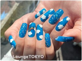 雲アート♪手描きネイルスカルプ