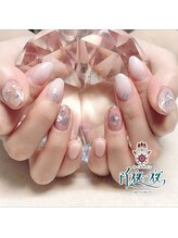 ネイルサロン 阡夜一夜/ニュアンスクリアシェルネイル