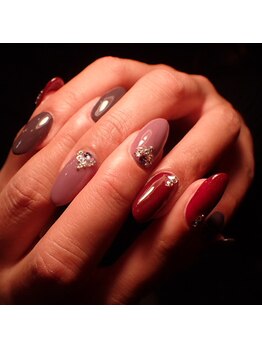 アンシャンテ(En chan te)/定額ネイル くすみカラー