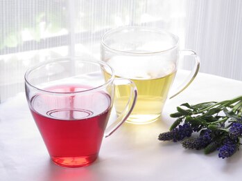 ほぐしのネヌファール/施術後にハーブティーをどうぞ