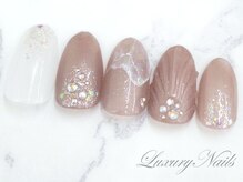 ラグジュアリー ネイルズ(Luxury Nails)/ナチュラル＊マーメイドNail