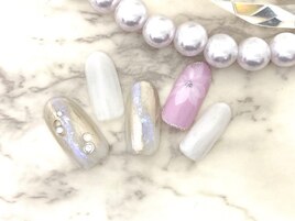 ミラー＆フラワーネイル♪