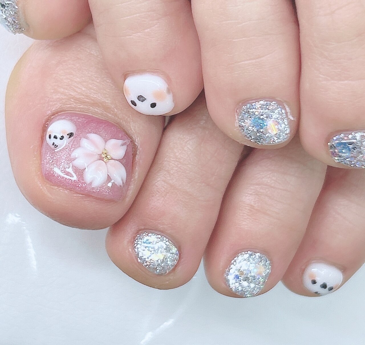 桜×シマエナガネイル☆：PG007581320｜アーク(Ark)のフォト