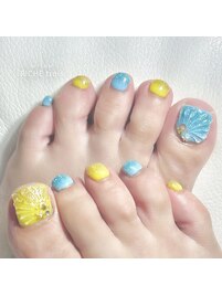 定番！夏フットネイル！