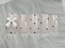 ネイルメゾン 渋谷店(NAIL MAISON)/ドットガーリーリボン¥7000