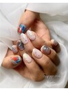 手書き金魚ネイル