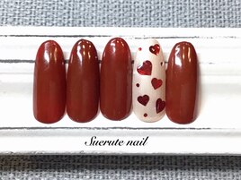 ボルドー×ハートホロ ¥7000