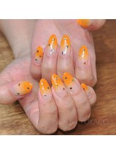 リグネイルスタジオ(Lig nail studio)/オレンジグラデーションネイル