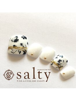 ネイルアンドアイラッシュサロン ソルティ 寺田町(salty)/手描き花