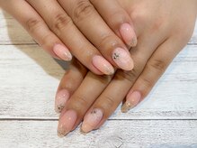 ネイルアルケー(Nail ARCHE)/シフォンフラワーネイル