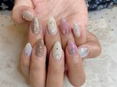 グリッター×シンプルネイル♪