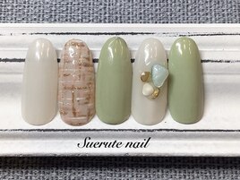 大人ツイード×天然石　¥7000