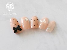 ネイルスタジオ アンビエント 表町店(Nail Studio ambient)/ドットネイル リボンネイル