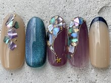 フリークネイル(FREAK Nail)/流れ星シェルスター ¥12000